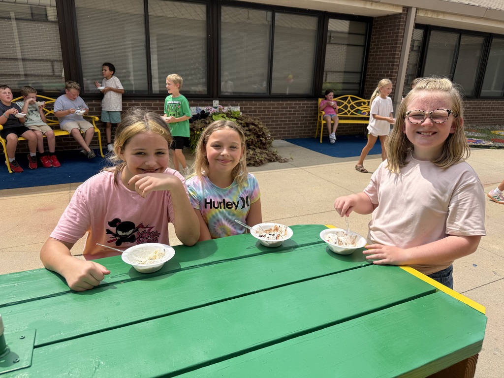 Celebrating with ice cream