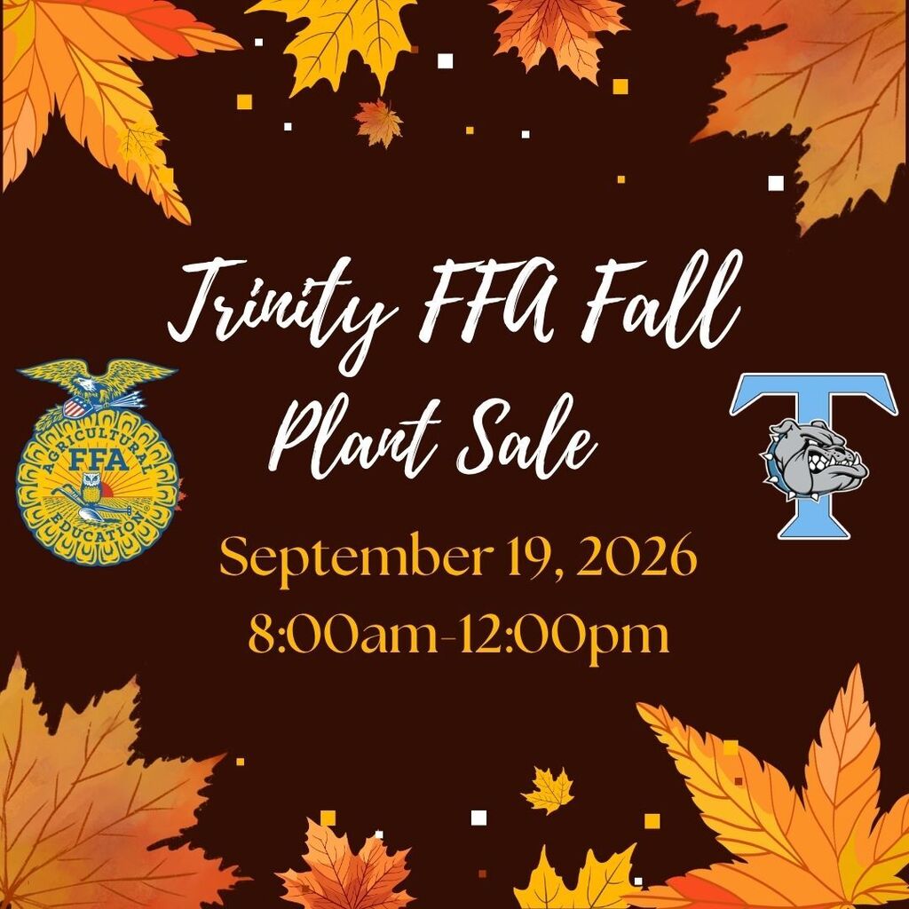 Fall plant sale is September 19, 2026, from 8:00 to 12:00.