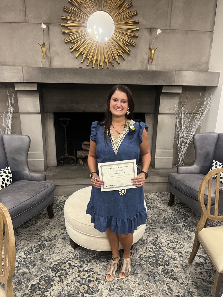 Mrs. Welch - Teacher of the Year for TMS