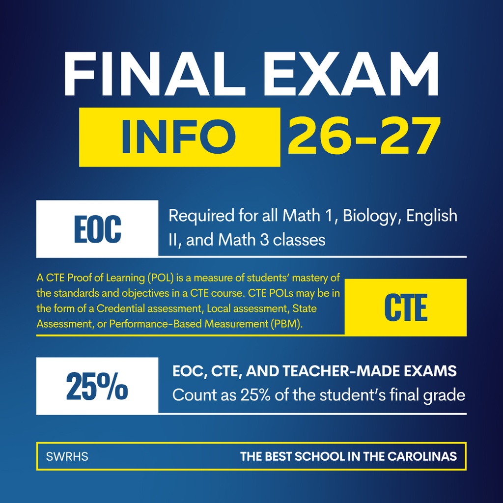 Final Exam 26-27 Info