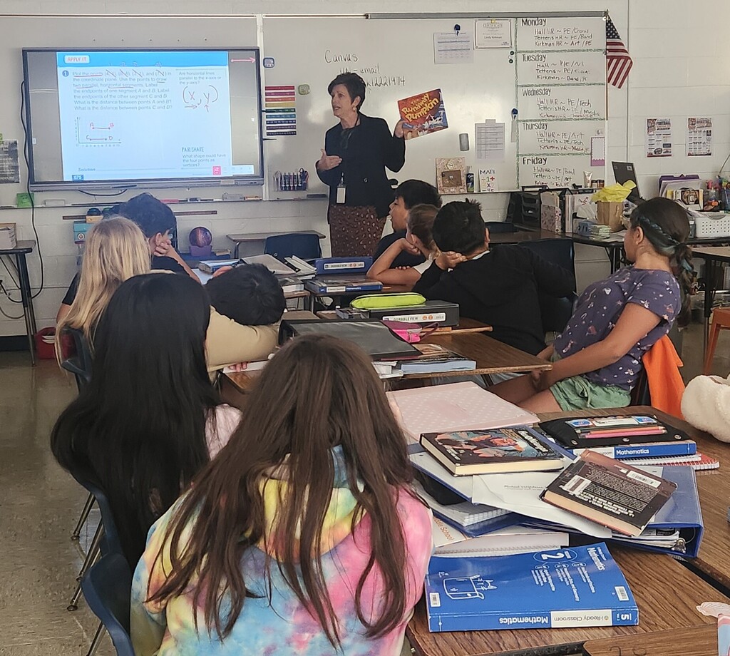 "Leadership Reads" kicked off this week in the Randolph County School System. Public Information Officer, Amber Ward, read "The Runaway Pumpkin" to fifth graders at Randleman Middle School. "Leadership Reads" is a program in our school system in which leaders at the central office visit elementary schools and read to students.