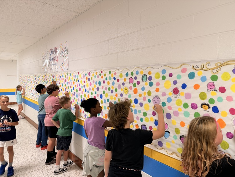 Happy Dot Day! Our students and staff are collaborating to make a beautiful school mural!  We have had a great time gaining confidence in ourselves and in our creativity!