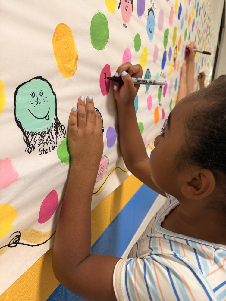 Happy Dot Day! Our students and staff are collaborating to make a beautiful school mural!  We have had a great time gaining confidence in ourselves and in our creativity!