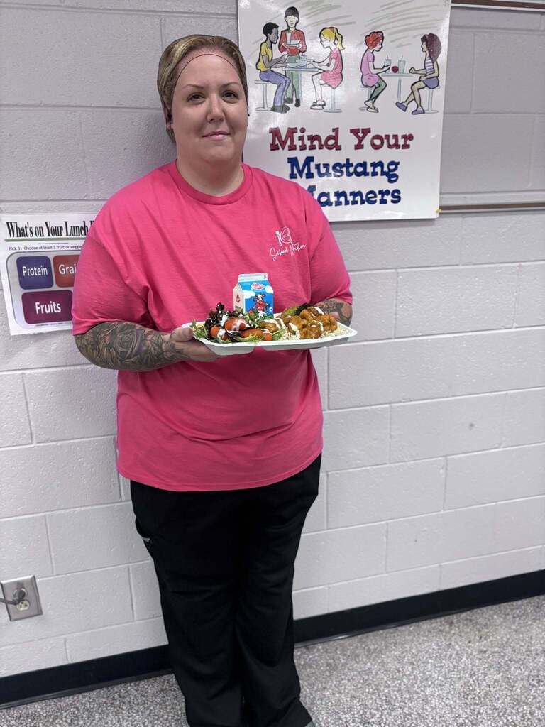 Meet School Nutrition/Teacher Substitute Hannah Cumbie!! This is why she loves her job- Flexibility- set her own schedule and bus driving not required Job security- people are needed in the cafeteria and the classroom Family orientated- subbing fits into her kid's school schedule Fun- loves being able to do something different each day Teamwork- enjoys working with many coworkers  Consistency- nutrition and teaching together allows for more hours Click the link https://randolph.schoolspring.com/ and search for "substitute" to apply! 