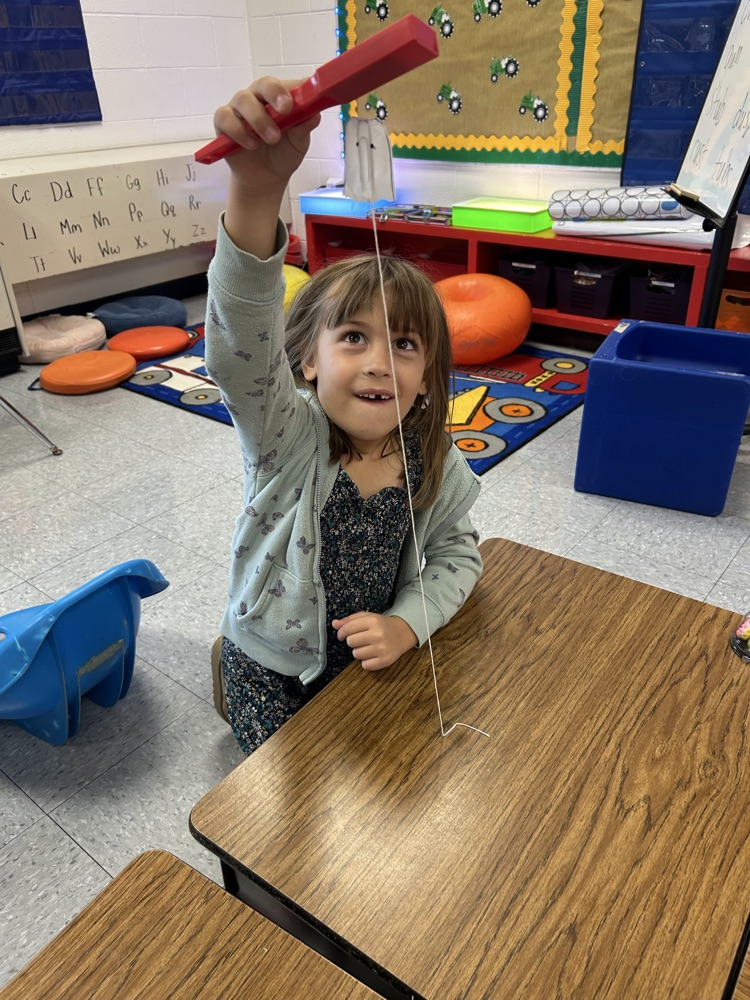 First grade has been learning about force and motion in science this week. Today, they did an experiment with magnets to see if they could make their ghost “fly” without touching it. 👻