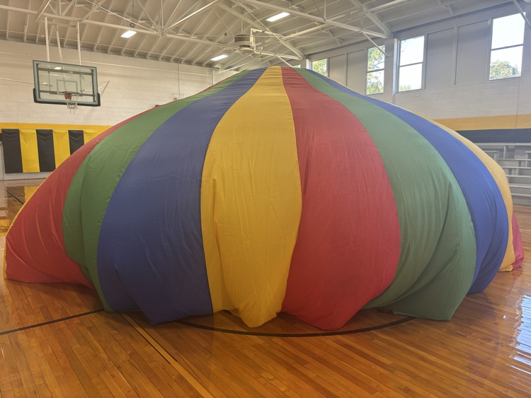 parachute play in the gym