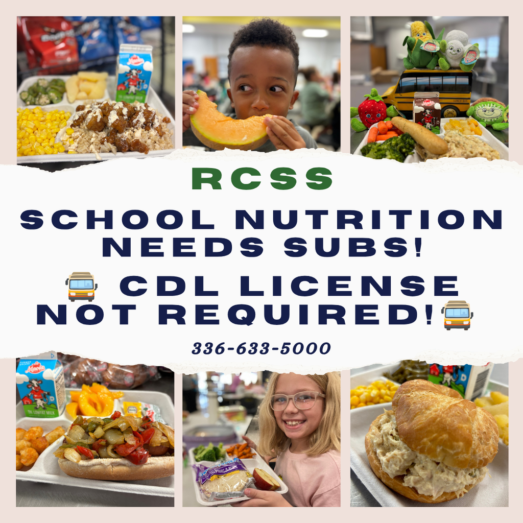 Did you know that School Nutrition Subs do not need a CDL license? Join our team today, we need YOU!