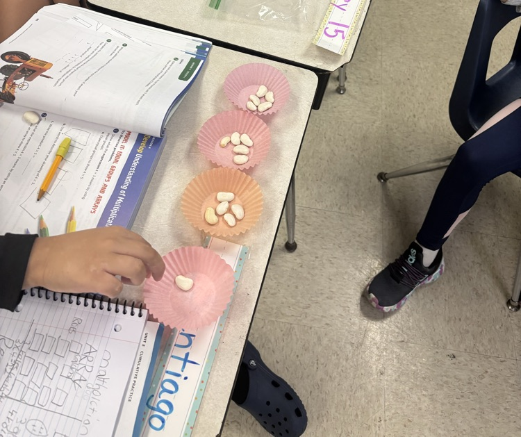 using beans as a math manipulative in third grade