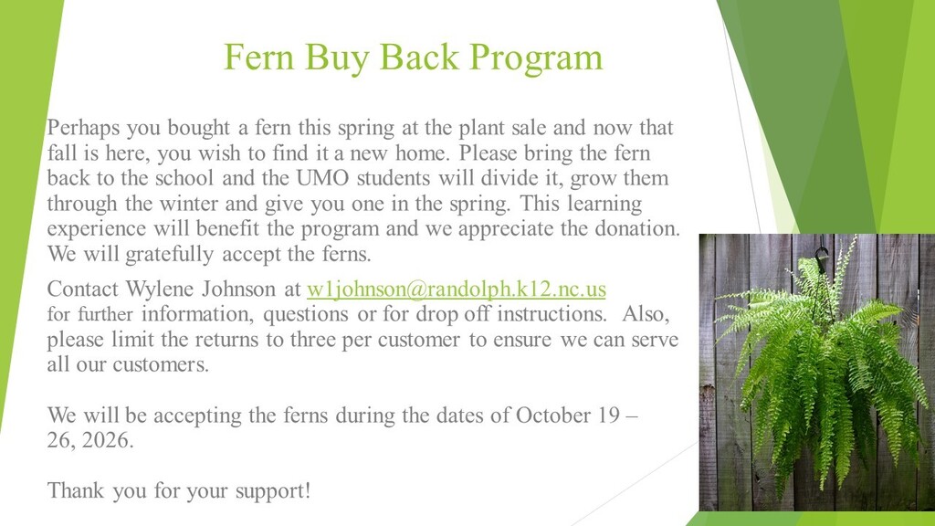 Fern Buy Back Program