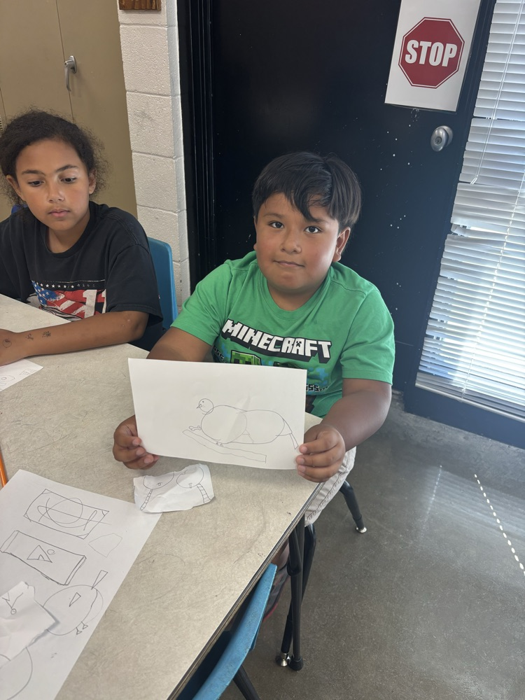 student artist in art class