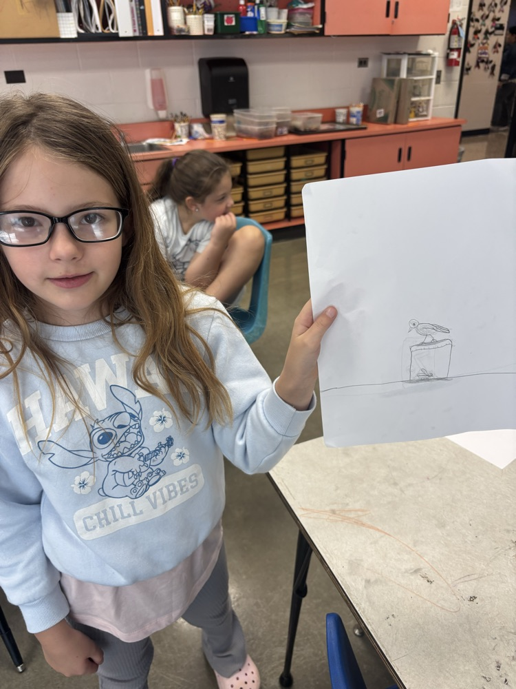 student artist in art class