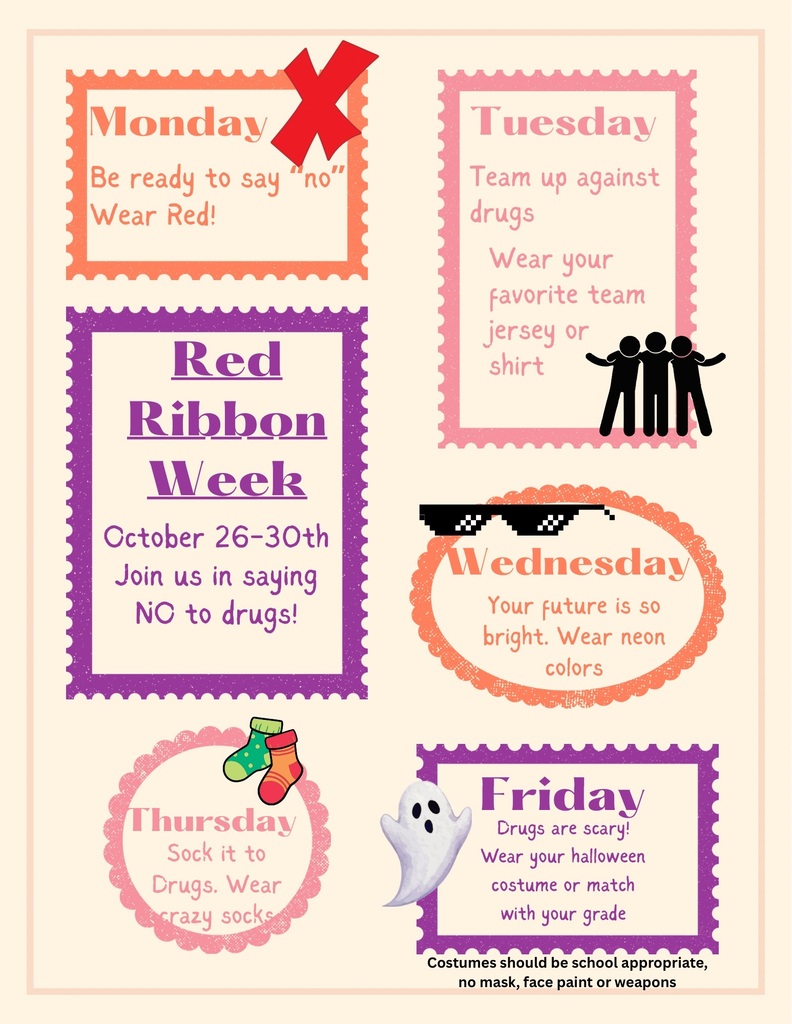 This week is Red Ribbon Week! Join us at Grays Chapel in saying "No!" to drugs.
