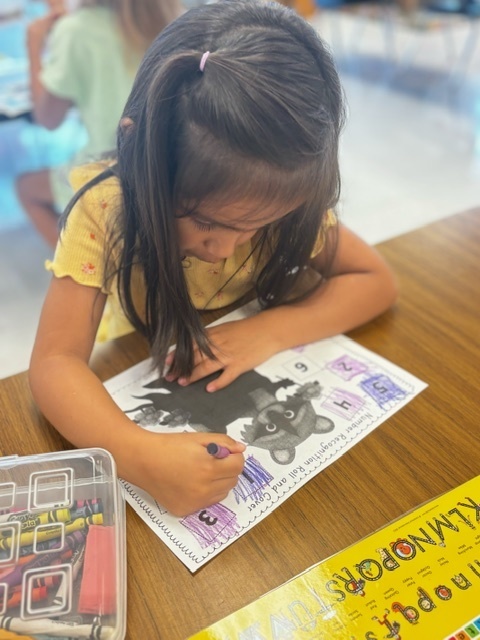 Working hard in Kindergarten