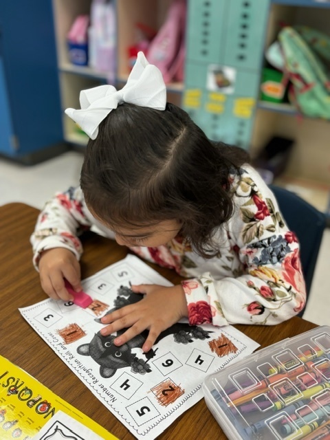 Working hard in Kindergarten