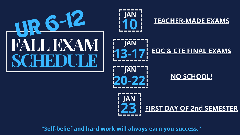 Fall Exam Schedule