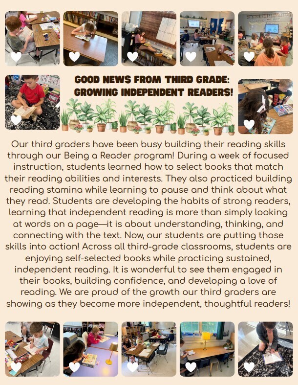 Good News from Third Grade: Growing Independent Readers!