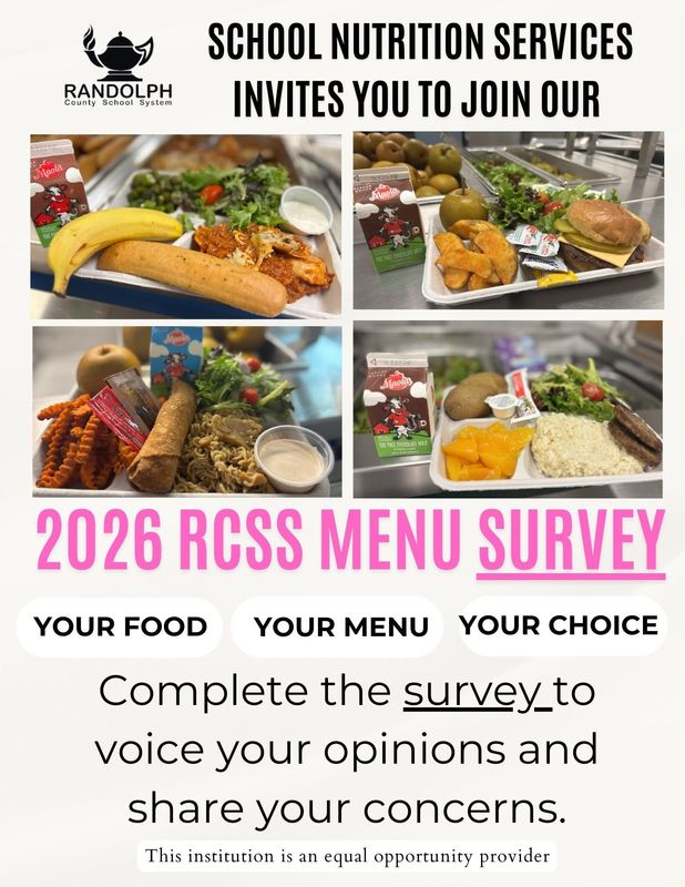 2026 School Menu survey