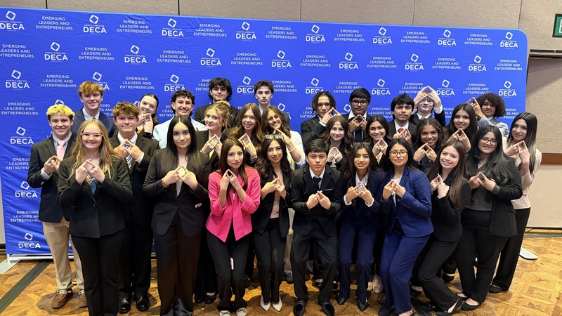RHS DECA Shines at NC Districts with Six Placements and Platinum Status