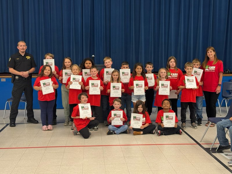 Second graders at C.A.R.E. graduation