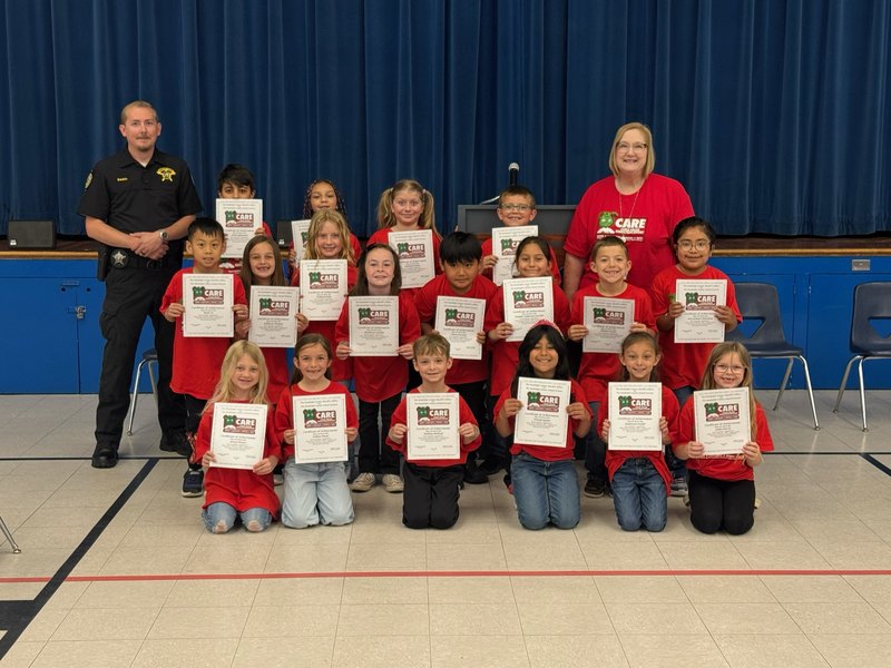 Second graders at C.A.R.E. graduation