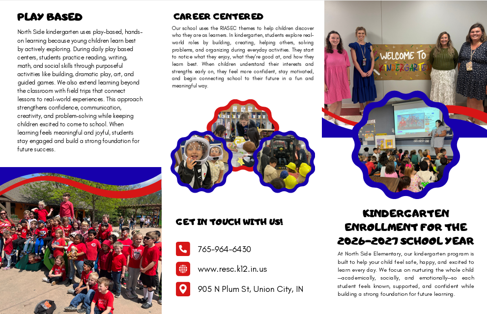 The North Side kindergarten program encourages you to explore our approach to learning. There are multiple ways we support students as they begin their academic career.
