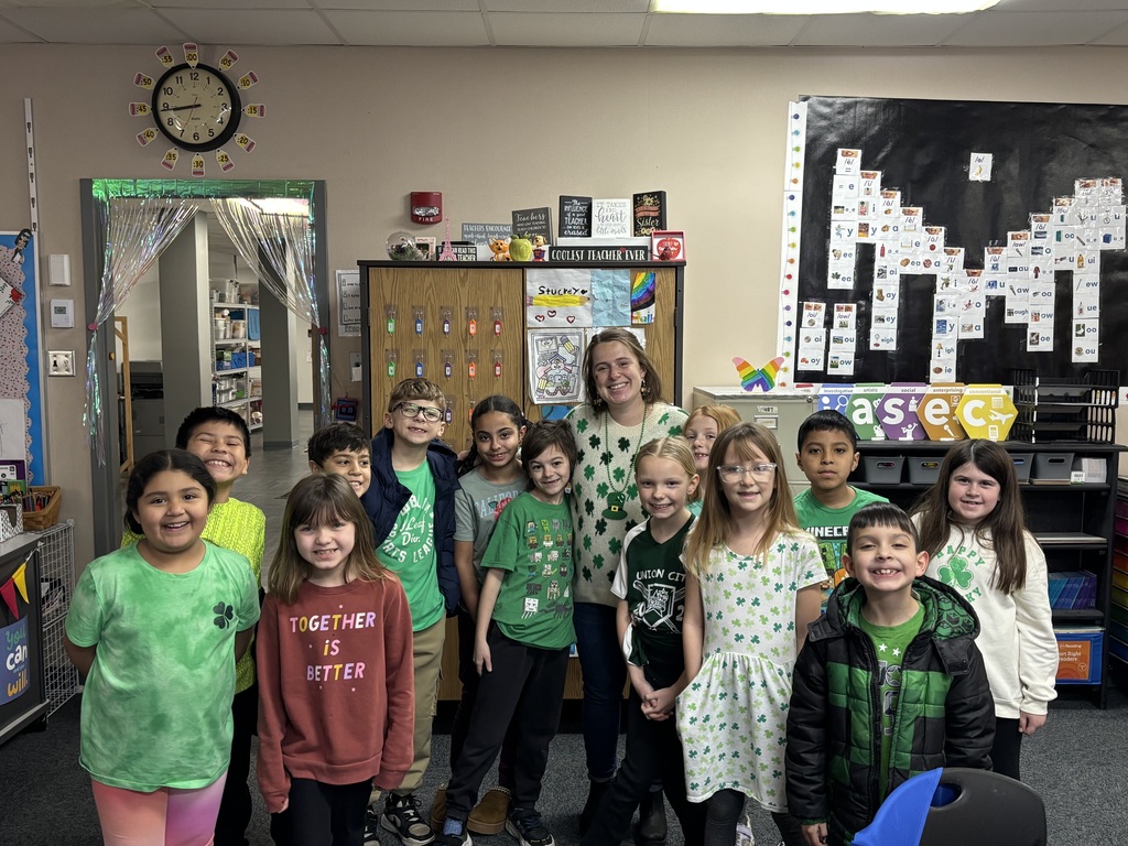 North Side students and staff dressed in green to celebrate St. Patrick's Day.