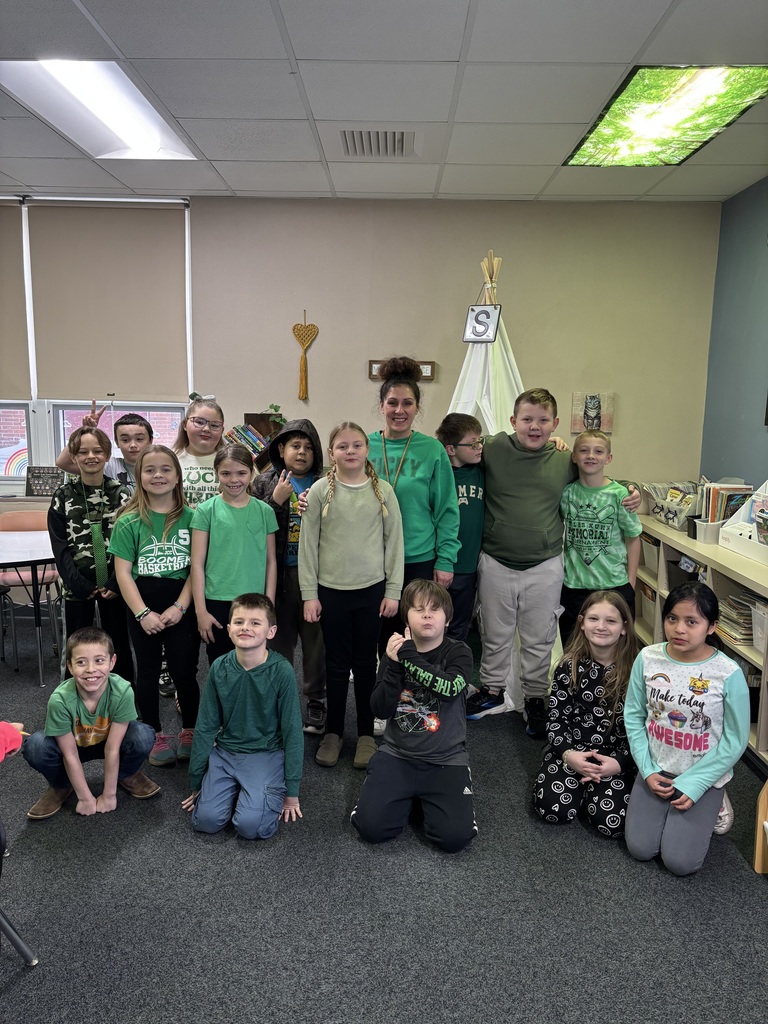 North Side students and staff dressed in green to celebrate St. Patrick's Day.