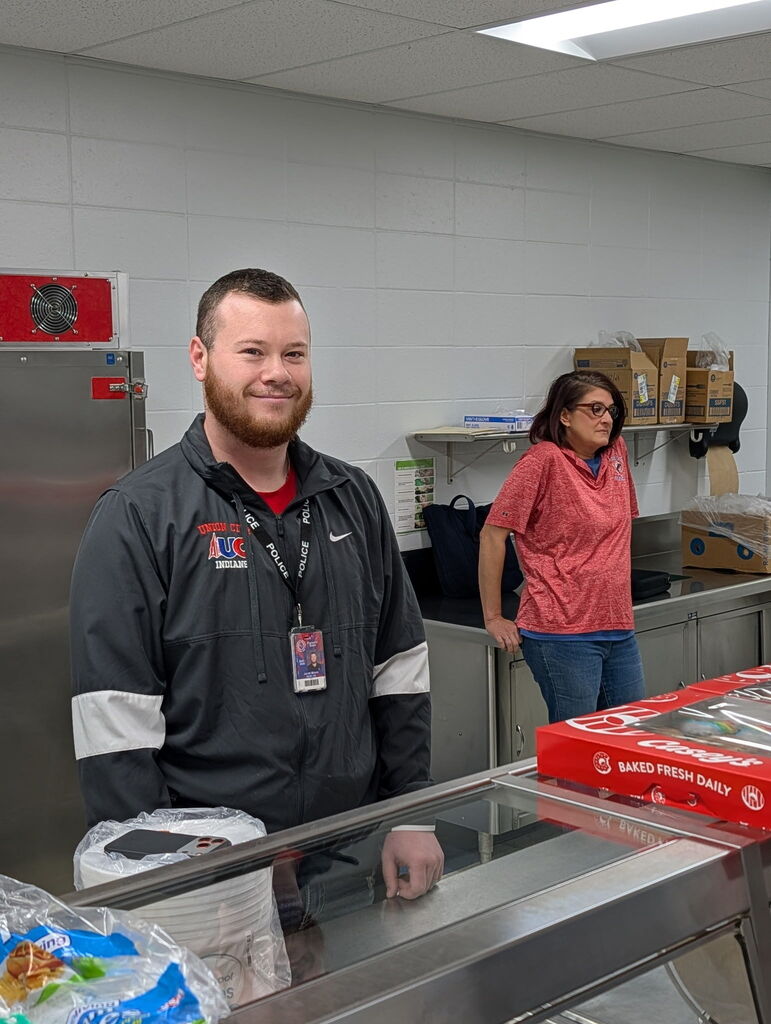 Faculty and staff helped serve breakfast at the Buddy Breakfast.