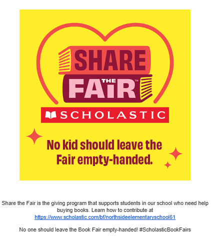 North Side Elementary Book Fair Information