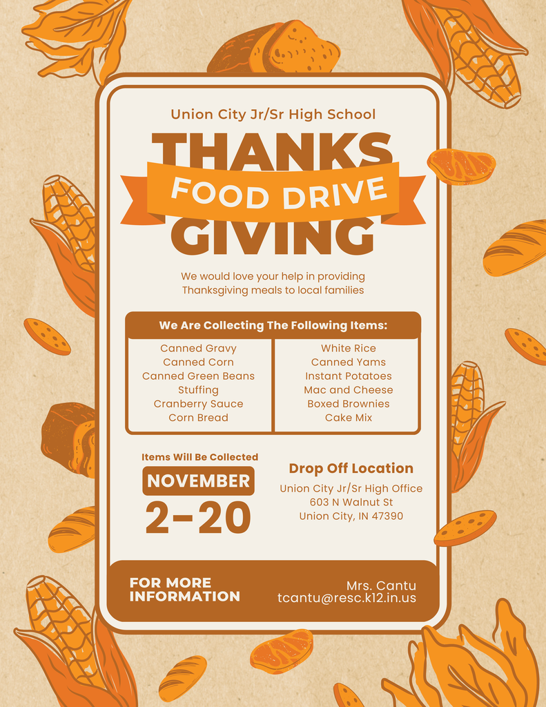 Thanksgiving Food Drive poster