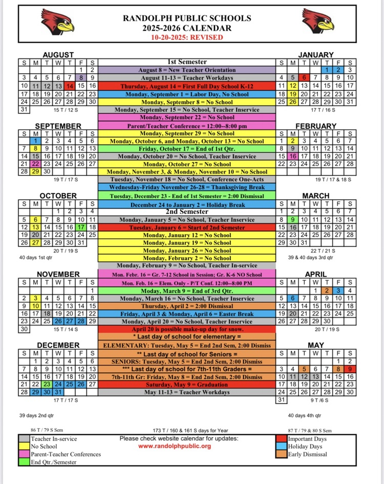 25-26 Revised Calendar