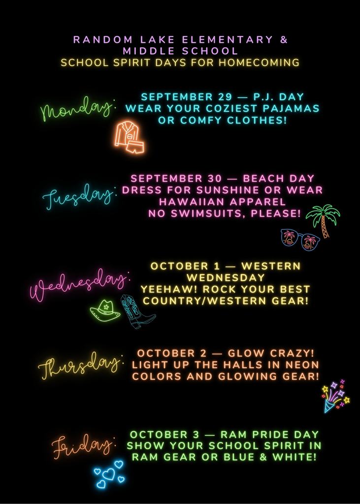 School Spirit Days for Homecoming 2025