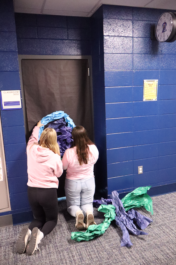 High School Classroom Door Halloween Decor