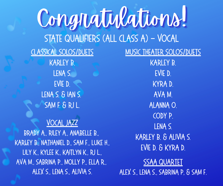 Students  qualified for state competition!