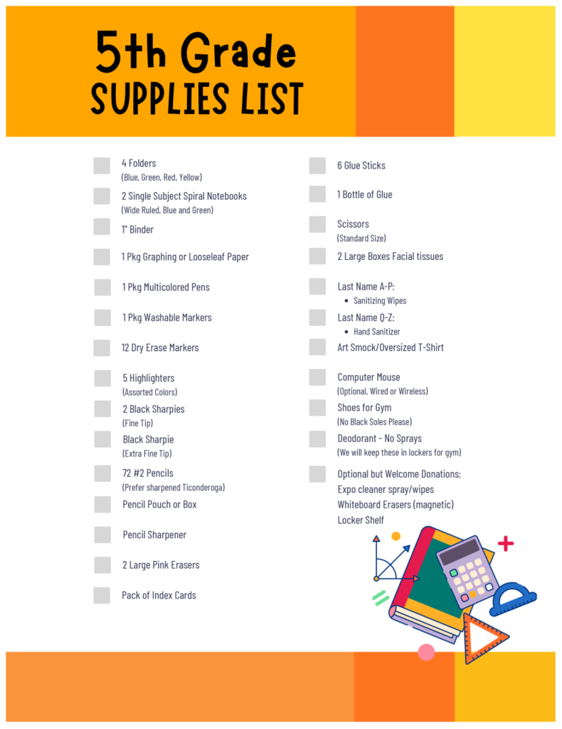 26-27 School Supply Lists