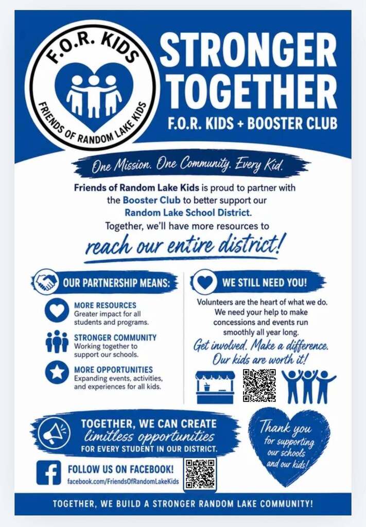 FOR KIDS + BOOSTER CLUB JOINING FORCES
