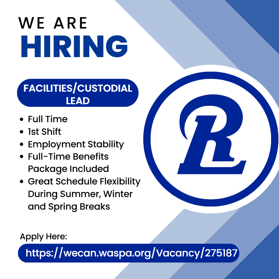 Now Hiring a Facilities Custodial Lead