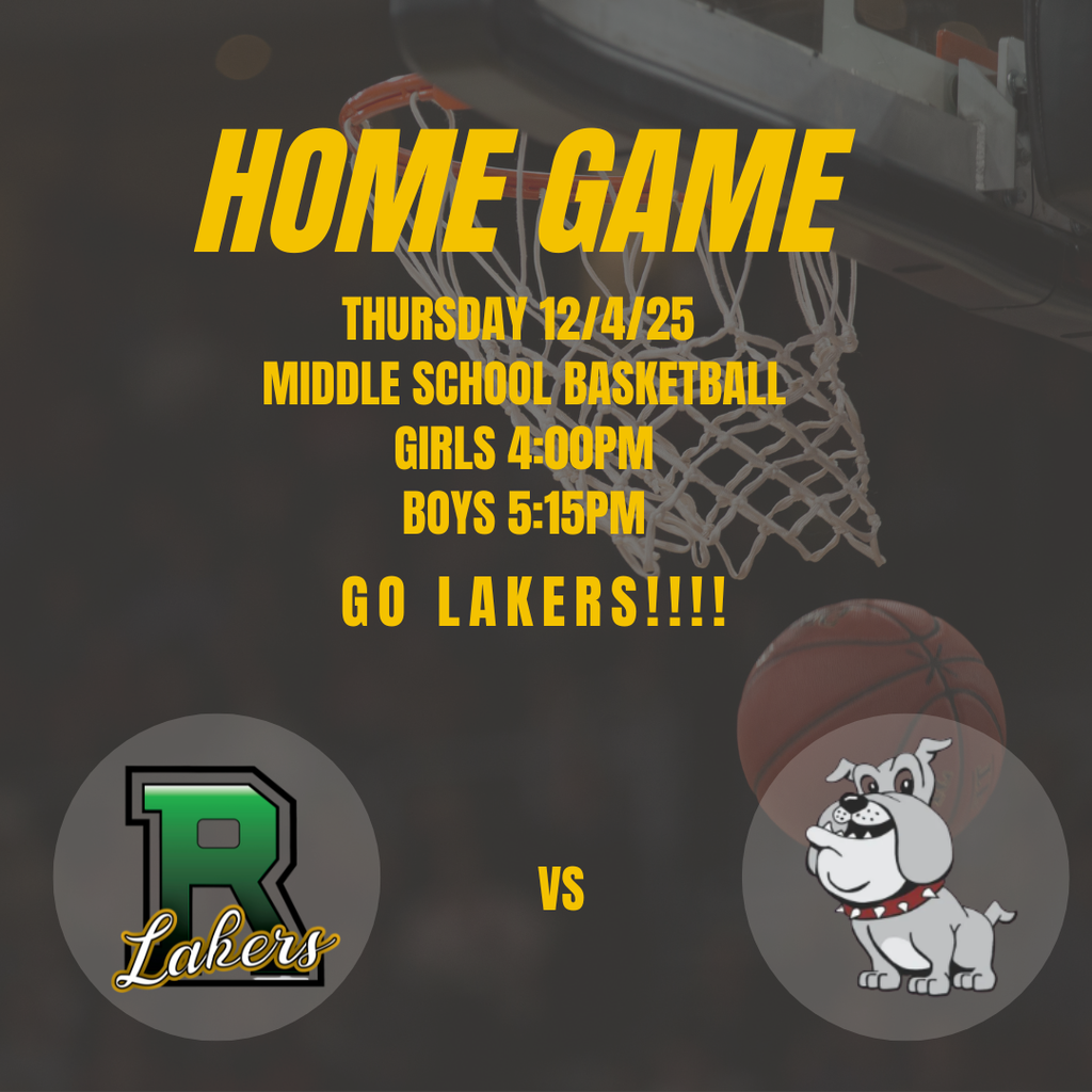 Middle school basketball home games. 12/4/25. Game sare at 4:00 and 5:15 vs the Madison Bulldogs.
