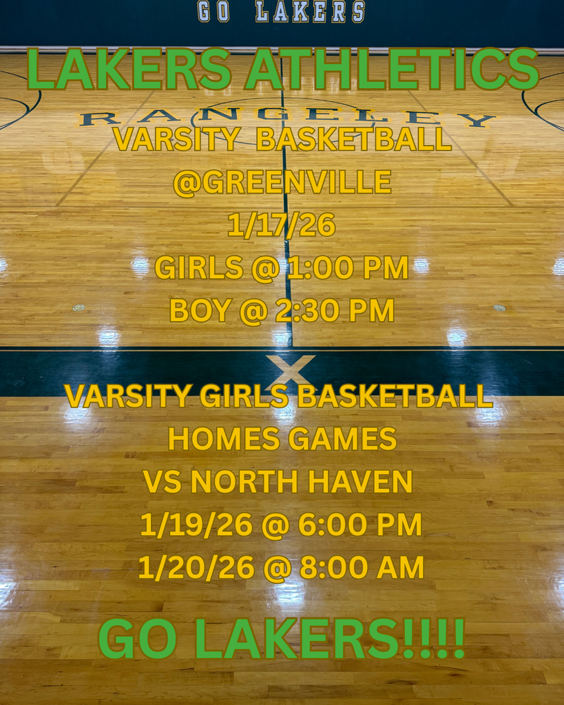 VARSITY ATHLETICS 1/17/26 girls and boys at greenville.  1/19 and 1/20 girls home against North Haven