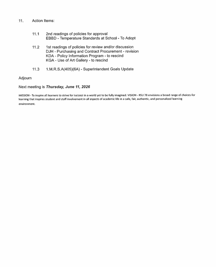 may school board meeting