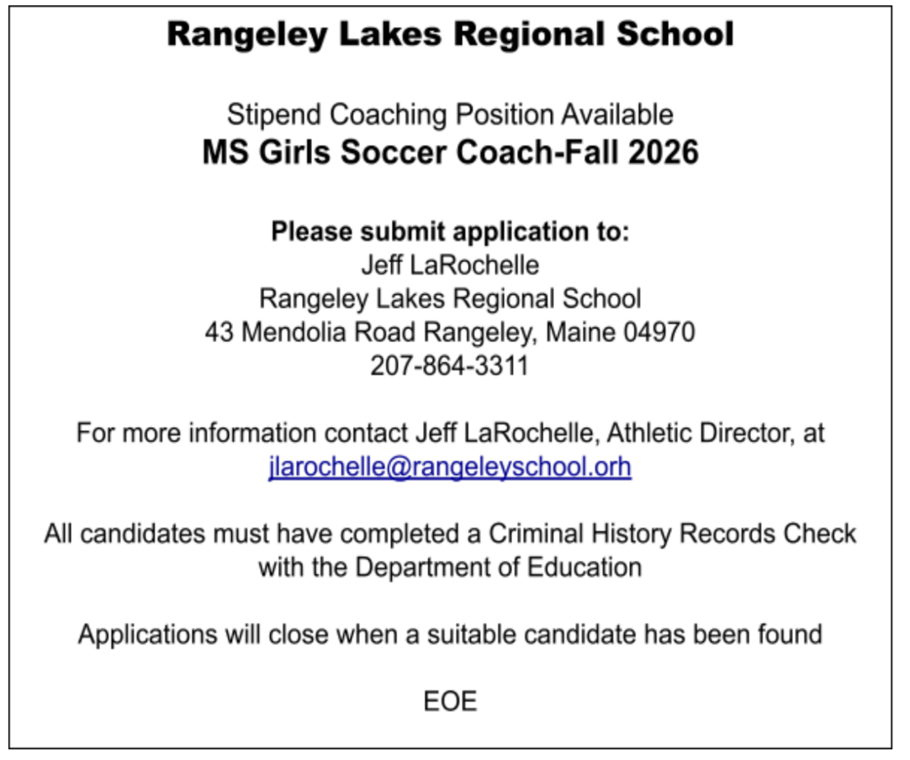 ms soccer coaching position