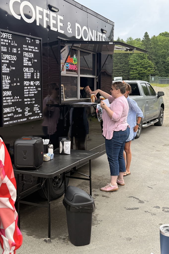 staff receiving complimentary coffee