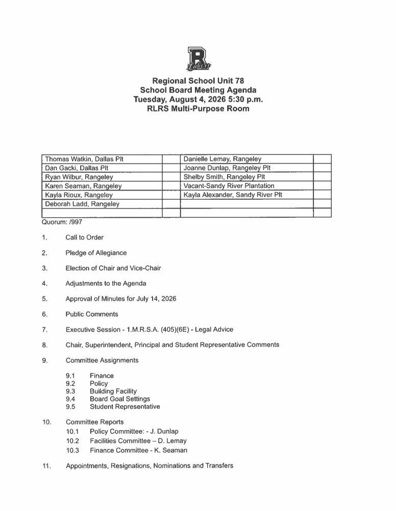 8/4 agenda