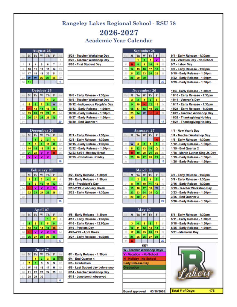 26-27 calendar