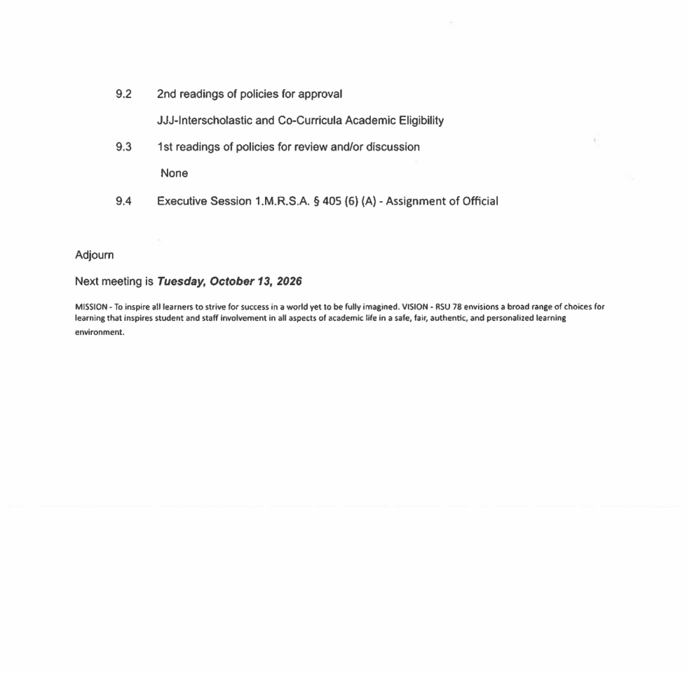 september school board meeting