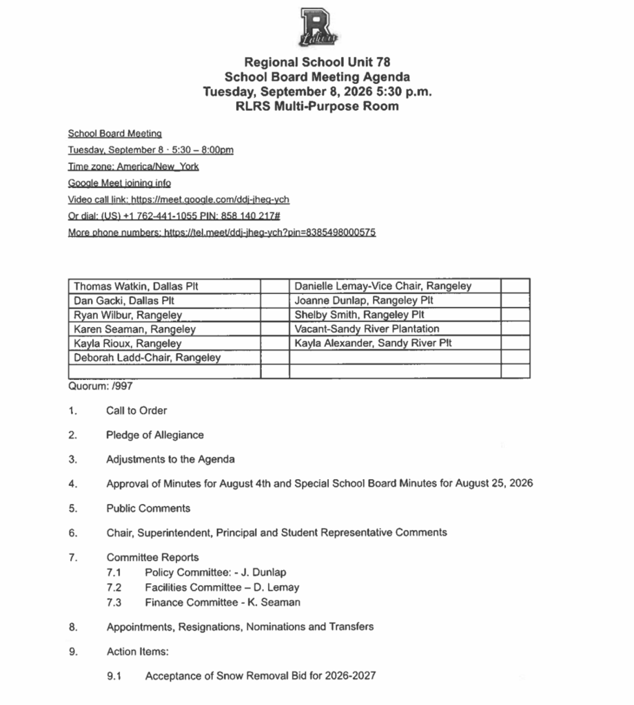 september school board meeting