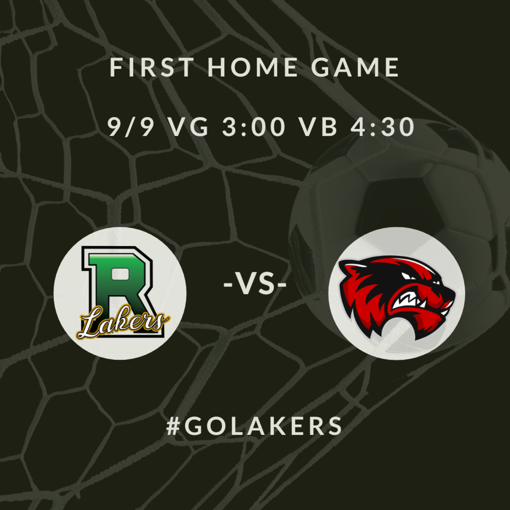 Graphic for first varsity home game.