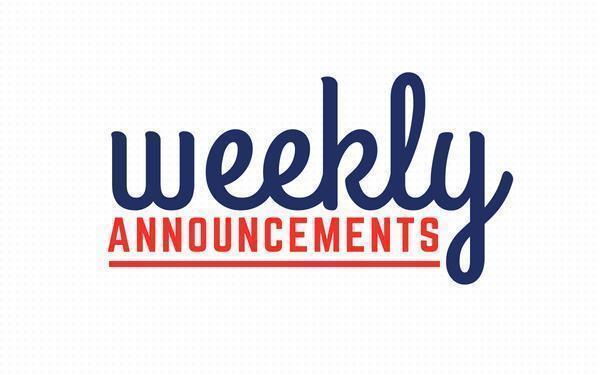 weekly announcements