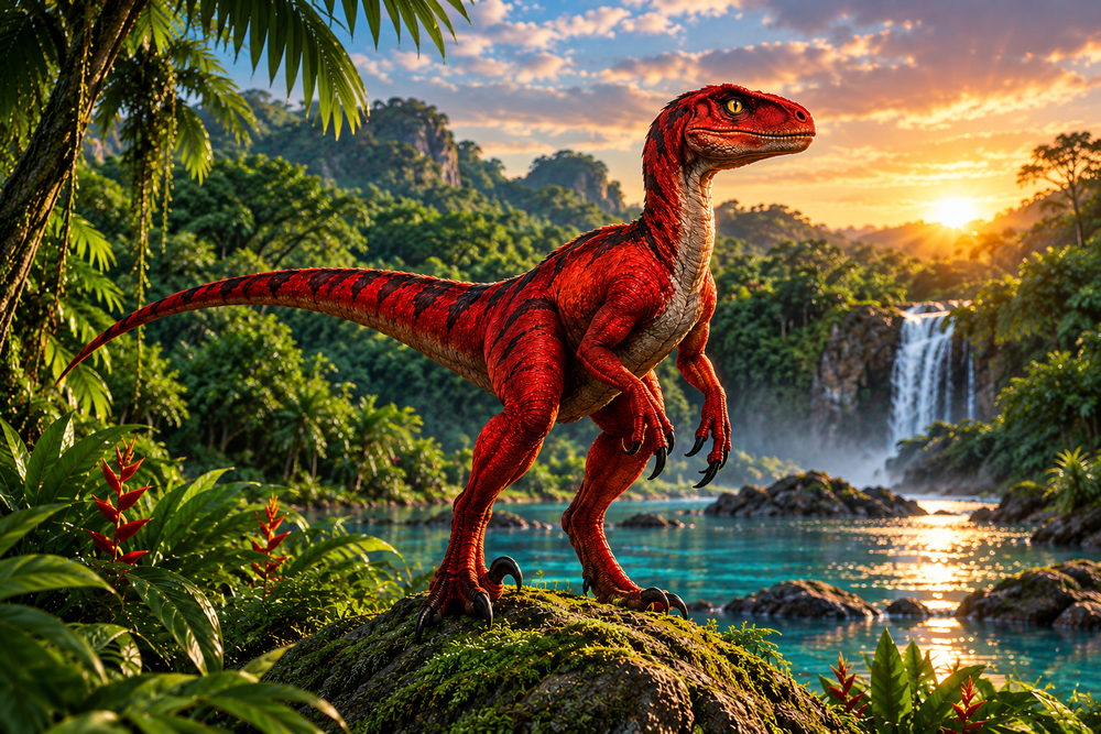 Raptor at Waterfall