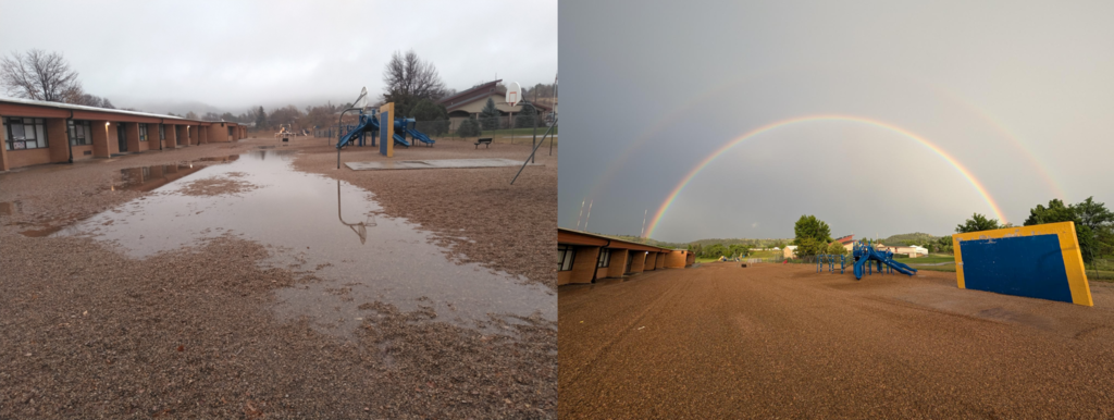 Meadowbrook Drainage Before and After South Side